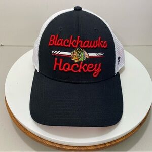 Chicago Blackhawks Mens Hat Black White Cap NHL Fanatics Hockey Snapback